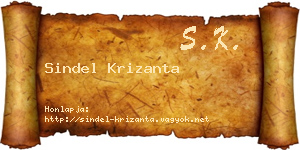 Sindel Krizanta névjegykártya